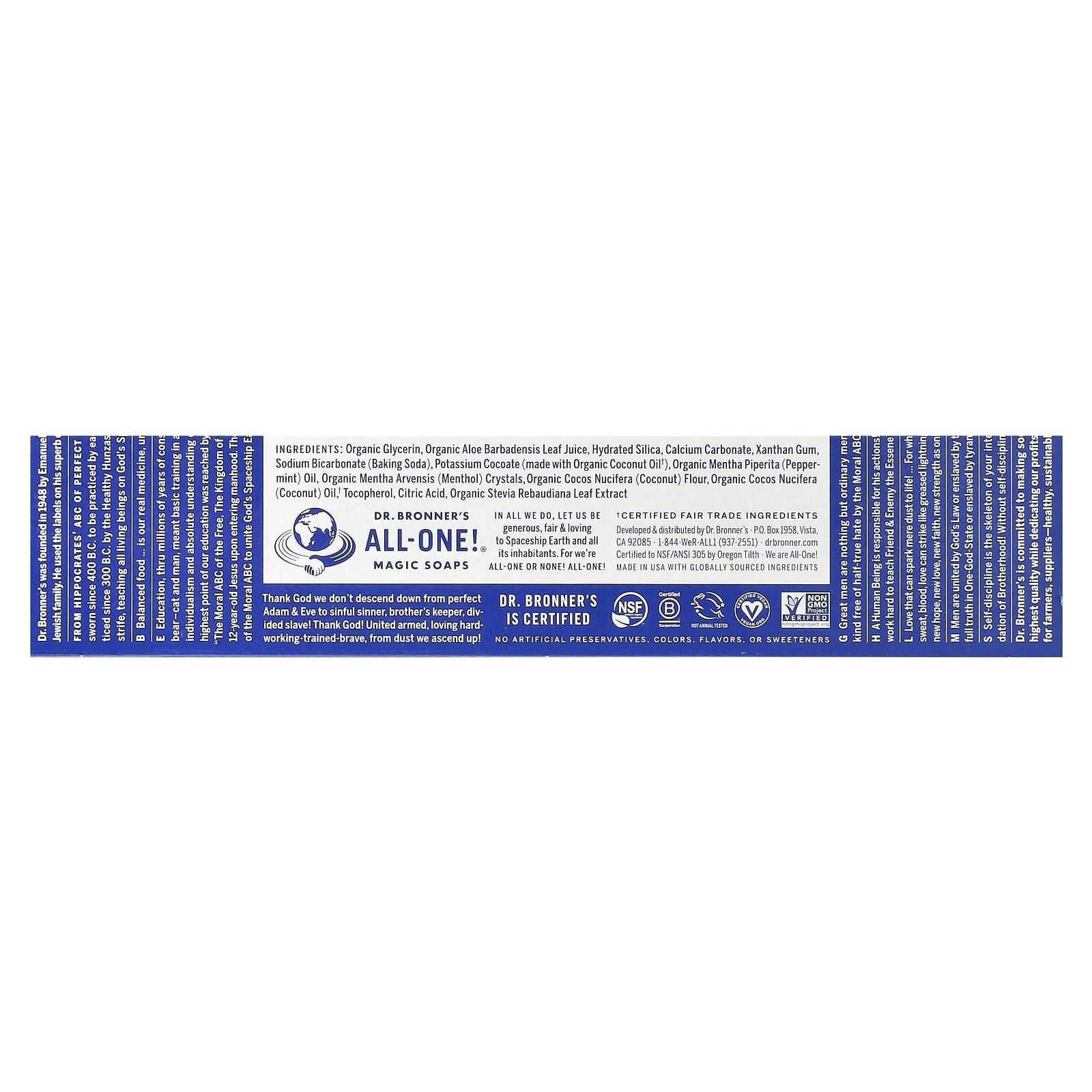 Dr. Bronner's All-One Toothpaste, Peppermint, 140 g - view 3
